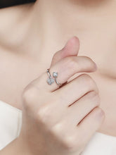 Load image into Gallery viewer, Shimmering Heart Diamond Silver Ring - GIFTED BEAUTY®️
