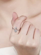 Load image into Gallery viewer, Shimmering Heart Diamond Silver Ring - GIFTED BEAUTY®️