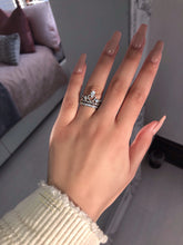 Load image into Gallery viewer, Double Heart Charm Stackable Love Silver Ring