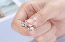 Load image into Gallery viewer, Double Layer Flower Hollow  Silver Ring