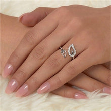 Load image into Gallery viewer, LEAF OF LIFE ADJUSTABLE SILVER RING