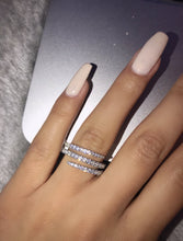 Load image into Gallery viewer, Odyssee Swirl Eternity Silver Band
