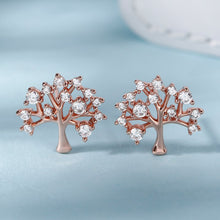 Load image into Gallery viewer, Rose Gold Tree Of Life Earrings