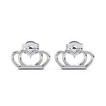 Load image into Gallery viewer, Crown Silver Earrings
