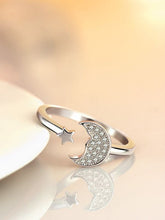Load image into Gallery viewer, Crescent Moon Silver Ring