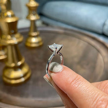 Load image into Gallery viewer, The Classic Stylish Silver Princess Cut Solitaire Ring