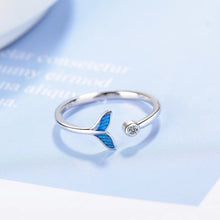 Load image into Gallery viewer, Blue Mermaid Tail Ring
