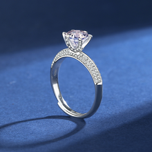 Load image into Gallery viewer, Ladies Half Country Moissan Diamond Silver Ring