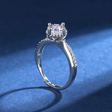 Load image into Gallery viewer, Lavender Flower Bud Moissan Diamond Ring