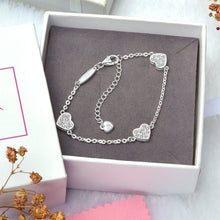 Load image into Gallery viewer, Petite Pure Silver Heart Bracelet