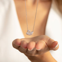 Load image into Gallery viewer, Crystal Diamond Swan Silver Necklace