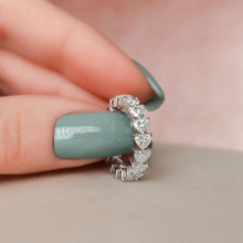 Load image into Gallery viewer, Crystal Heart Silver Ring