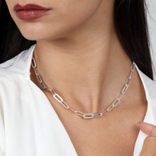 Load image into Gallery viewer, Paperclip Silver Necklace