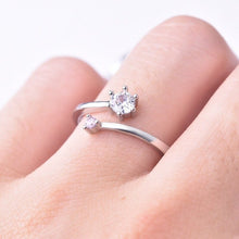 Load image into Gallery viewer, Sapphire Diamond Open Ring