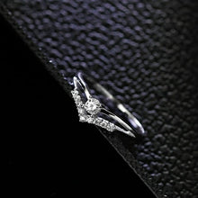 Load image into Gallery viewer, Multi-drill Daimond Silver Ring