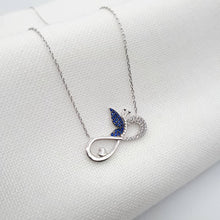 Load image into Gallery viewer, Infinity Butterfly Silver Pendant Set