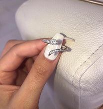 Load image into Gallery viewer, SERPENTINE ADJUSTABLE SILVER RING - GIFTED BEAUTY®️