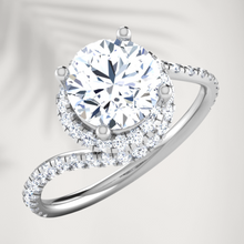 Load image into Gallery viewer, Spiral Solitaire Silver Ring