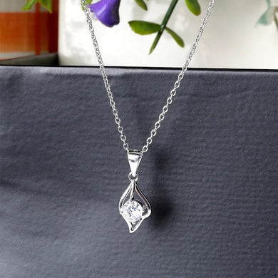 Silver Falling Dew Necklace with Box Chain