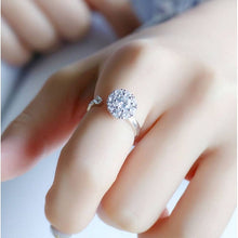Load image into Gallery viewer, Crystal Anxiety Adjustable Silver Ring