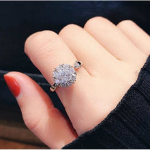 Load image into Gallery viewer, Spinning Rotating Open Ring Crystal Ring