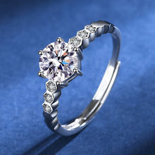 Load image into Gallery viewer, Beehive Lady Moissan Diamond Ring Girl Silver Ring