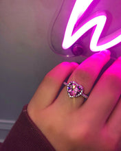 Load image into Gallery viewer, Luxury Pink Heart Luxe Silver Ring