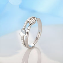 Load image into Gallery viewer, Heart Layered Silver Couple Rings
