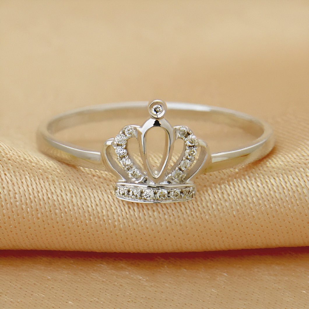 Queen Silver Crown Ring