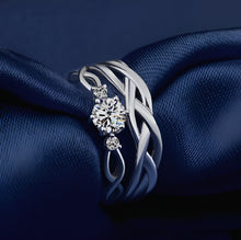 Load image into Gallery viewer, Luxury Infinity Silver Couple Ring
