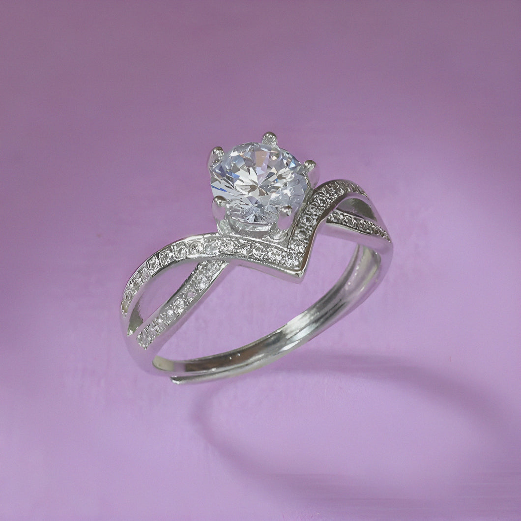Queen Crown Moissanite Silver Ring
