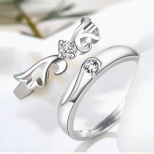 Load image into Gallery viewer, Silver Glowing in Love Couple Rings
