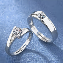 Load image into Gallery viewer, Scarlet Imperial Diamond Silver Couple Ring
