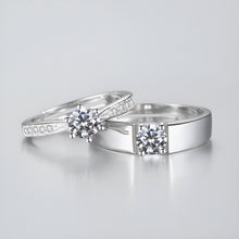 Load image into Gallery viewer, Luxury Elena Silver Couple Rings
