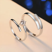 Load image into Gallery viewer, Elegant Promise Silver Couple Ring
