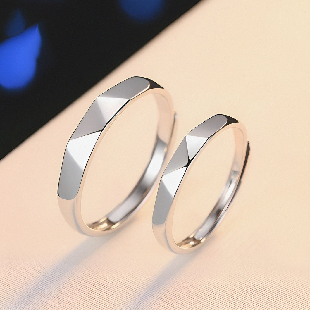 Classic Attractive Silver Couple Ring