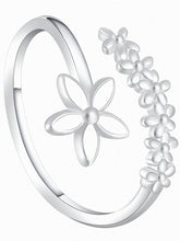 Load image into Gallery viewer, Temperament Personality Flower Silver Ring

