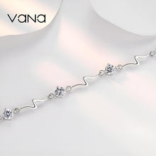 Load image into Gallery viewer, Vana Heart of Ocean Silver Bracelet with Cubic Zirconia
