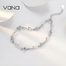 Load image into Gallery viewer, Vana Heart of Ocean Silver Bracelet with Cubic Zirconia
