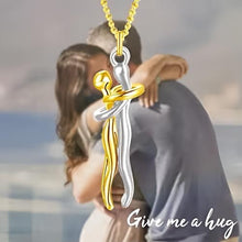 Load image into Gallery viewer, Hugging Silver Gold Plated Pendant
