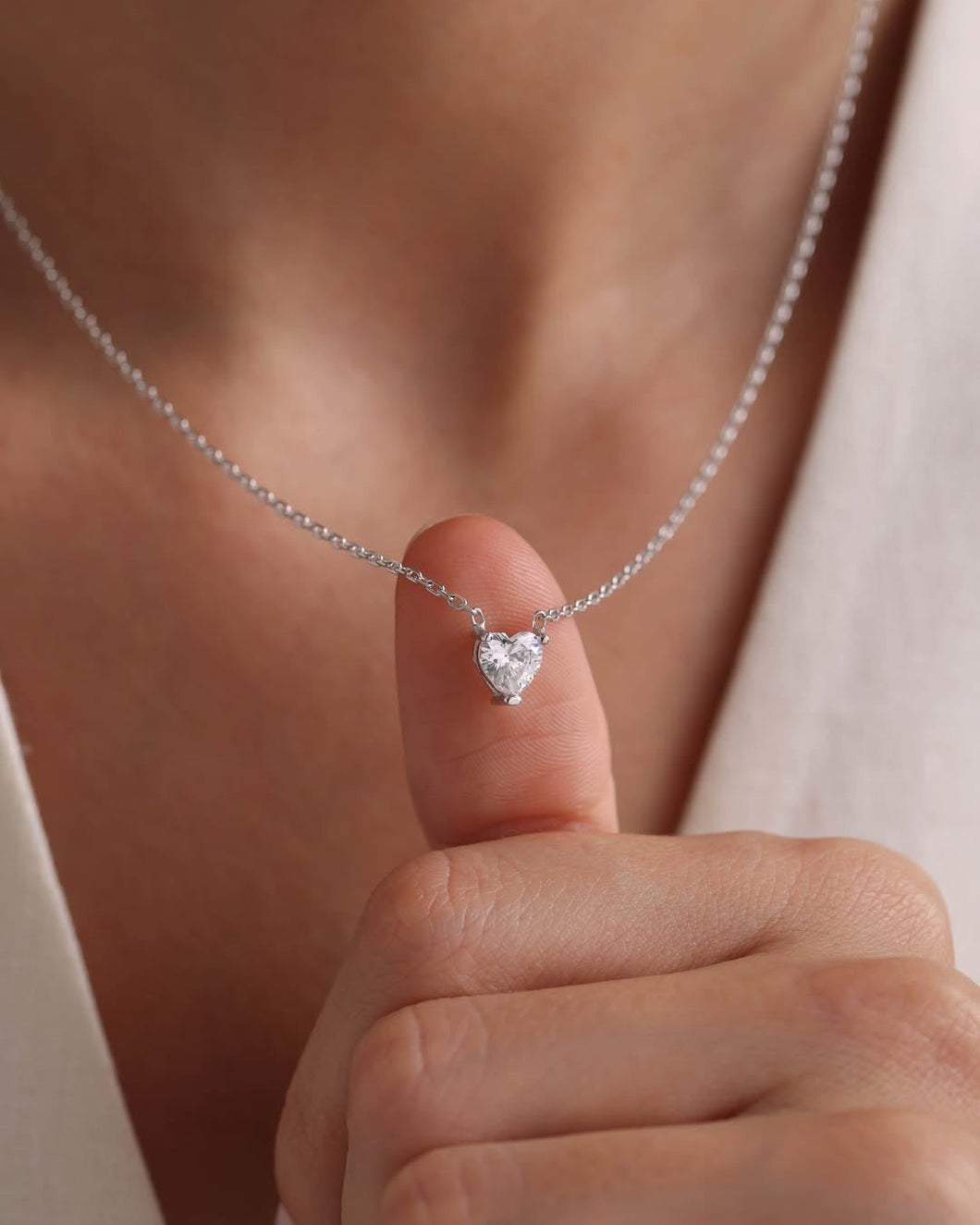 Dainty Love Silver Pendant Set