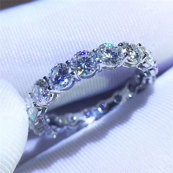 Diamond Band Silver Ring