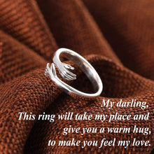Load image into Gallery viewer, Hugging Hands Silver Ring
