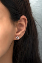 Load image into Gallery viewer, Tiny Star Silver Earrings
