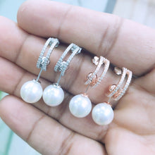 Load image into Gallery viewer, 4 in 1 Pearl Silver Earrings
