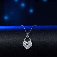 Load image into Gallery viewer, Love Heart Lock Silver Pendant Set

