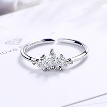 Load image into Gallery viewer, Princess Crown Silver Ring
