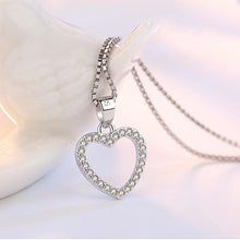 Load image into Gallery viewer, Heart Layered Silver Pendant Set

