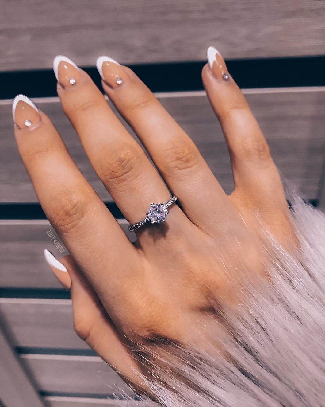 Elena Diamond Silver Ring