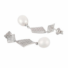 Load image into Gallery viewer, Drop Earrings 925 Silver Studs
